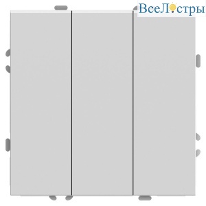 Переключатель трехклавишный Stekker Эмили белый фарфор RSW10-5108-01 49870