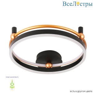 Потолочный светильник Crystal Lux FERNANDO PL48W LED BLACK/GOLD