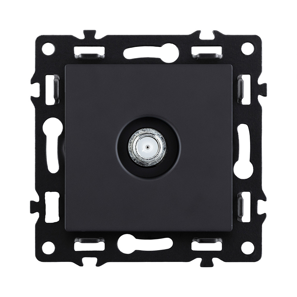 розетка tv, черный kollinger asthetik as-020bk