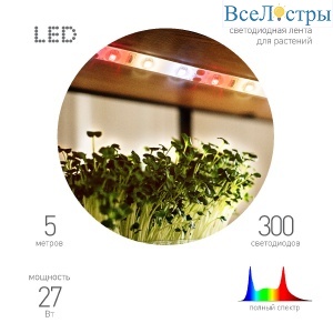 Светодиодная лента для растений Эра FITO-Strip Light-Rа90-300LED-5m-12V-IP65 4000K Б0064591