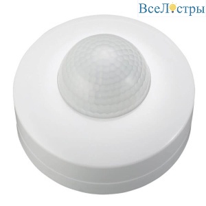 Датчик движения Uniel USN-13-360R-1200W-3LUX-12M-0,6-1,5m/s-WH 06565