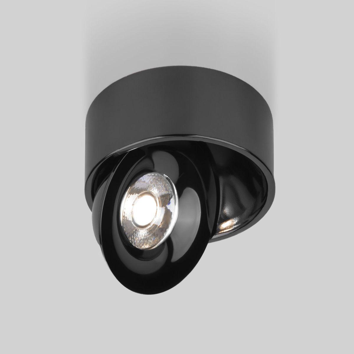 накладной светодиодный светильник elektrostandard glide 25100/led черный жемчуг a059330