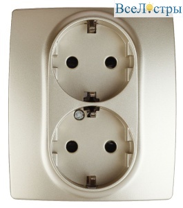 Розетка 2P+E Schuko со шторками Эра 12-2104-04 Б0014702