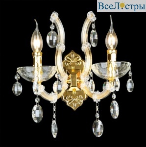 Бра Crystal Lux Hollywood AP2 Gold