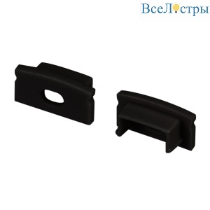 Заглушка Arlight LINE-1708 BLACK с отверстием 040315