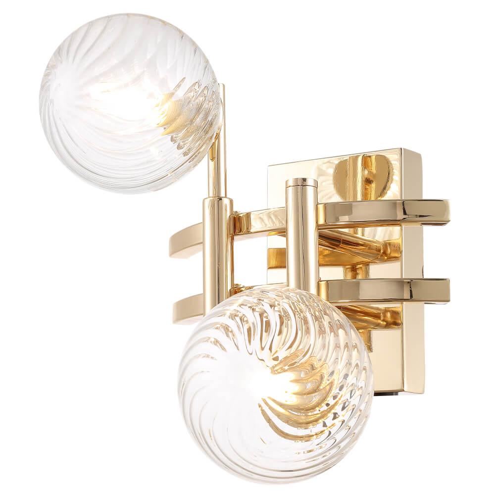 бра crystal lux luxury ap2 gold