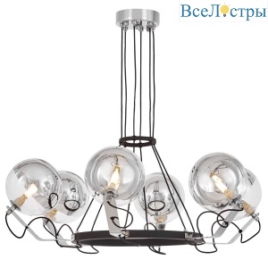 Подвесная люстра Lumina Deco LDP 9110-6 BK+CHR