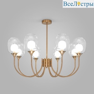 Люстра на штанге Eurosvet Spritz 70217/8 латунь Smart a064748