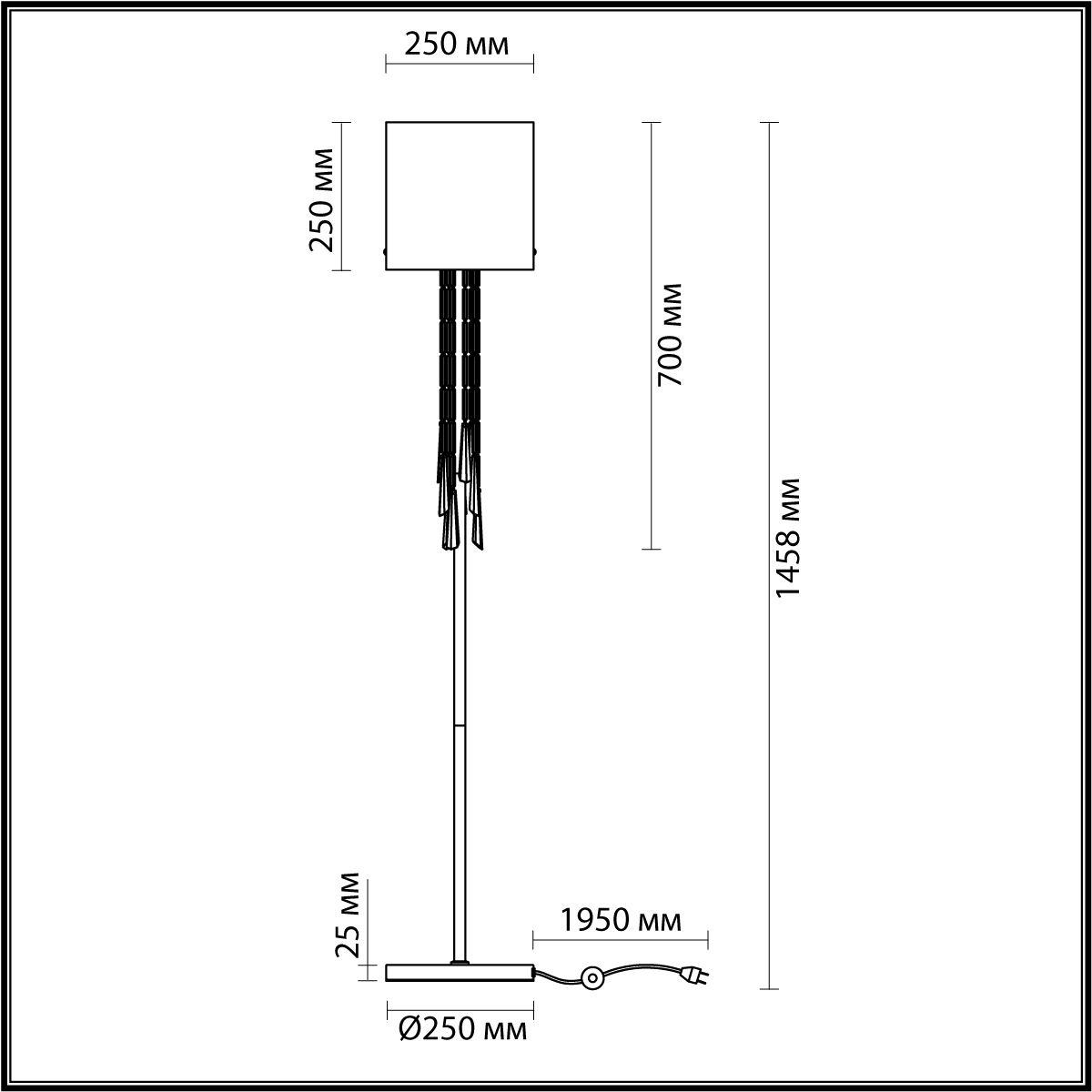торшер odeon light exclusive nicole 4886/1f