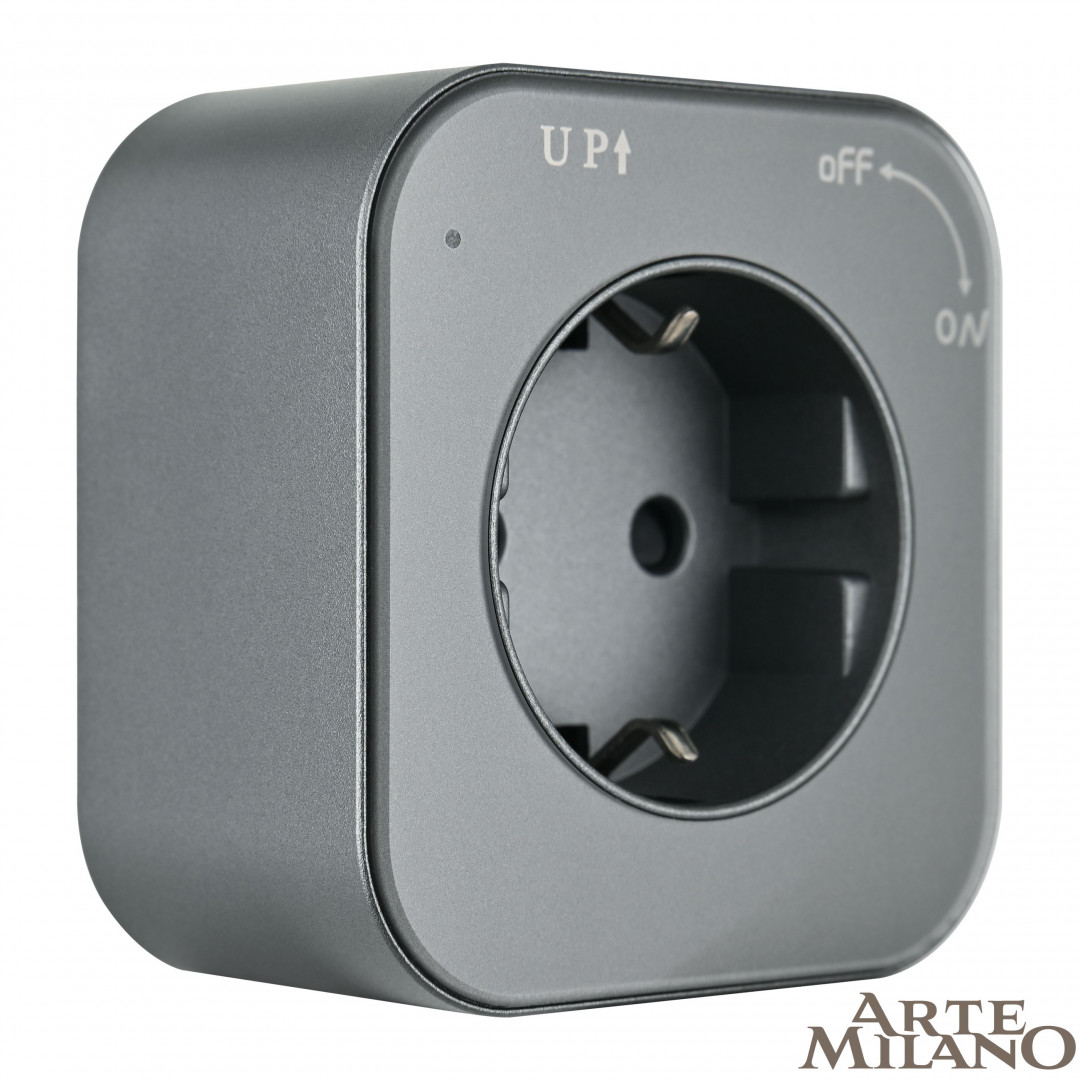 трековая розетка arte milano am-track-sockets 380022ts/es grey