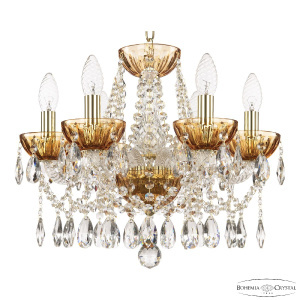 Подвесная люстра Bohemia Ivele Crystal 5413/6/141 G Amber/M-1H