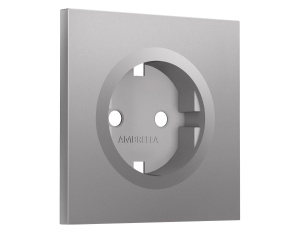 Лицевая панель SIGMA (Сталь матовый) для электрической розетки с/з QUANT PRO Ambrella Volt SP5060