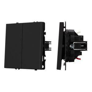 Выключатель 2 кл софт-тач черный оникс Arlight SWT-MK02-SFPL-BK (250V, 10A) 054252(1)