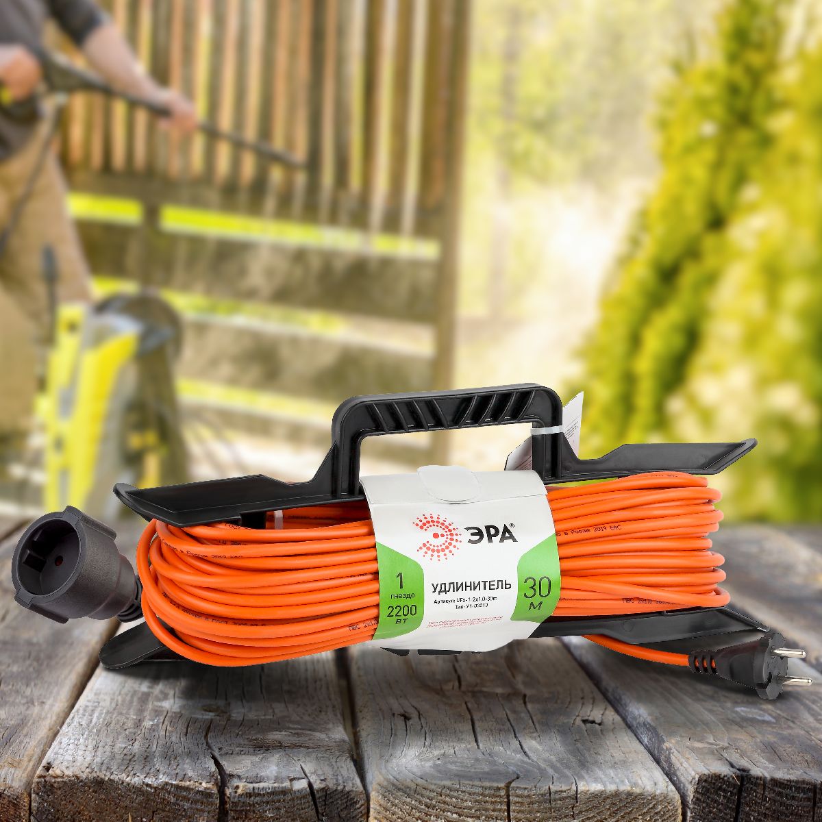 удлинитель силовой эра ufx-1-2x1.0-30m б0043041