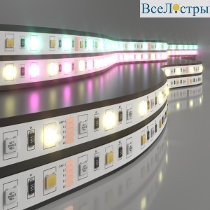 Светодиодная лента Elektrostandard 24V 14,4W 60Led 5050+5050 IP20 MIX RGB/теплый белый, 5м 4690389172250