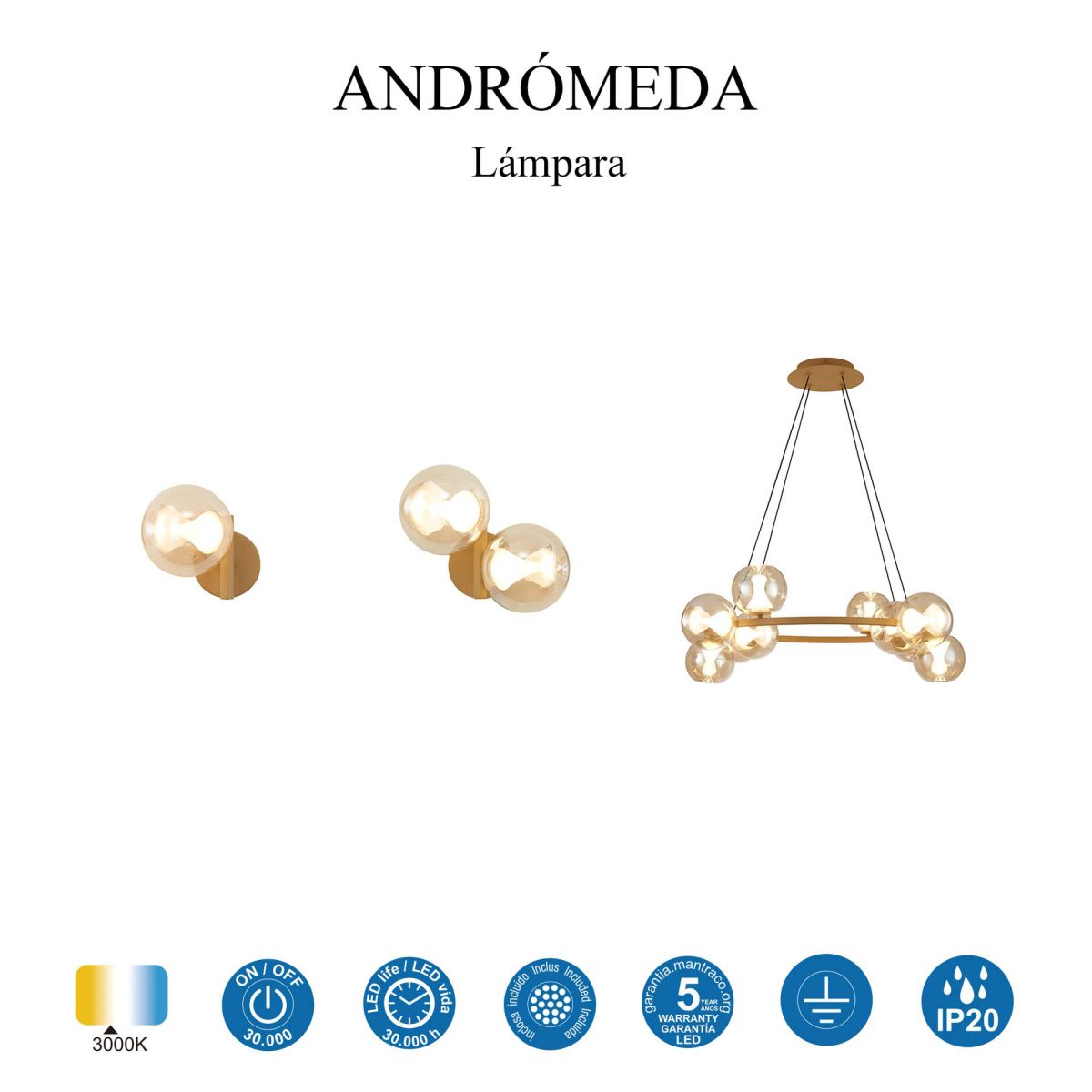 подвесная люстра mantra andromeda 9555