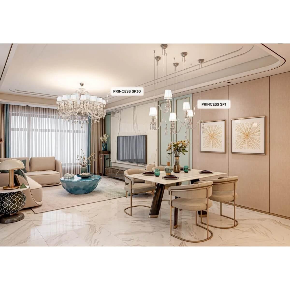 подвесная люстра crystal lux princess sp30