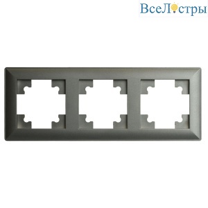 Рамка 3-постовая Stekker Катрин графит PFR00-7003-06 39809