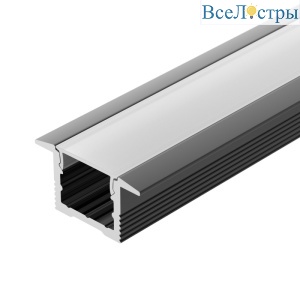 Алюминиевый профиль Arlight SL-SLIM-H13M-F25-2000 BLACK 037114