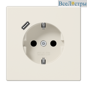 Розетка 2K+З USB Typ C Jung LS1520-18C