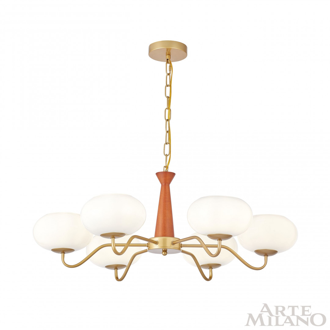подвесная люстра arte milano napoli 310166/d780/6 bs/wd