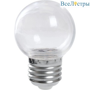 Лампа светодиодная Feron E27 1W 2700K прозрачная LB-37 38119