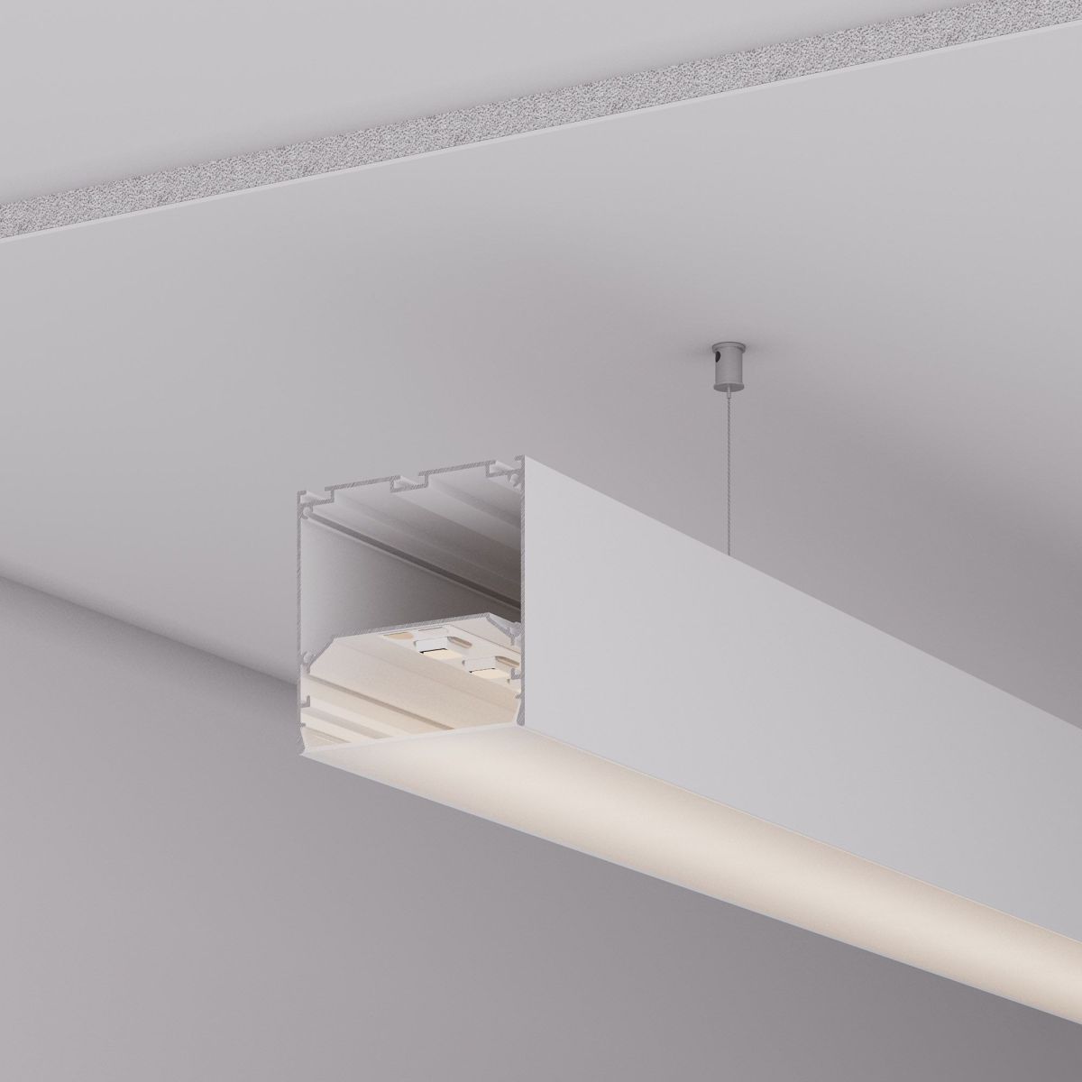 профиль arlight line-m-7575-2000 white 058157