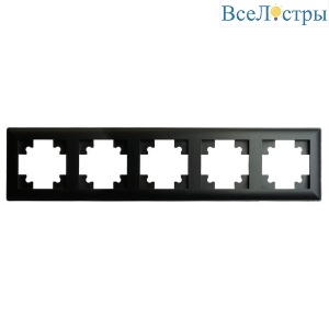 Рамка 5-постовая Stekker Катрин черный PFR00-7005-05 39816