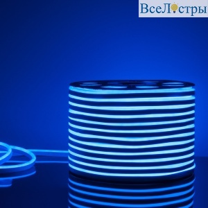 Светодиодный гибкий неон Elektrostandard 220V 9,6W 120Led 2835 IP67 односторонний синий, 50 м 4690389136542