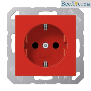 Розетка Schuko с защитой от детей Jung A1520BFKIRT