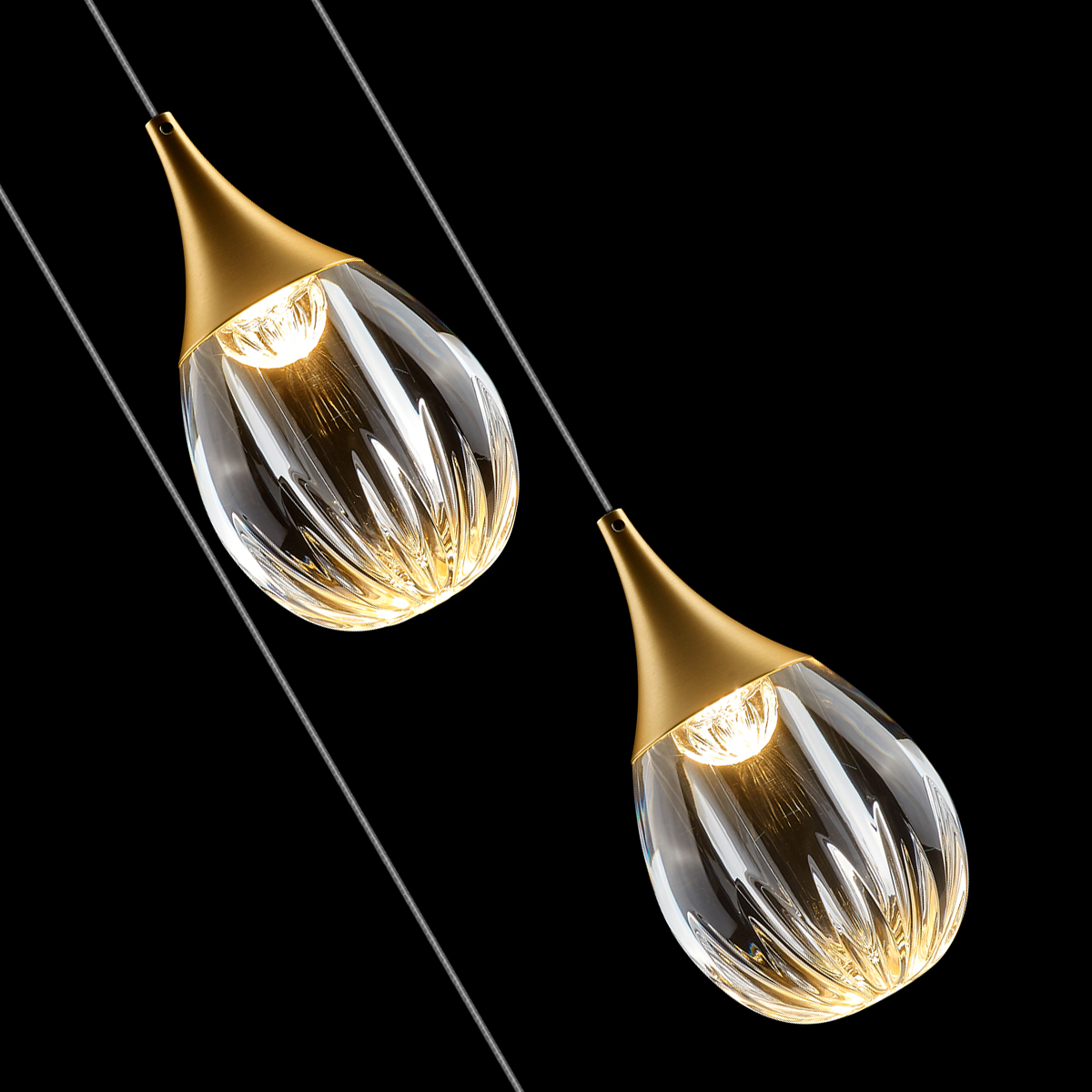 подвесной светильник delight collection stilla md24001004-3a gold/clear