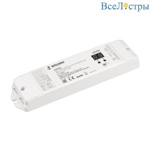 Универсальный 5-канальный диммер для светодиодной ленты Arlight DALI-PWM-105-82-1G-SH-D2-DRI-PS-SUF White (12-48V, 5x3A) (IARL, IP20 Пластик) 050431