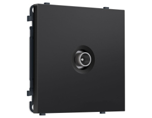 Комплект механизма TV розетки проходной SIGMA Черный матовый 5-1000 MHz 4dB QUANT PRO Ambrella Volt MS813030 (SP8130, PR211)