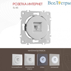 Розетка RJ45 Arte Milano 202.45-1.silver