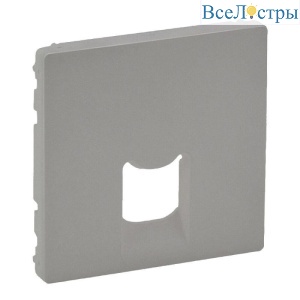 Лицевая панель Legrand Valena Life розетки телефонной RJ-11/Ethernet RJ-45 алюминий 755412