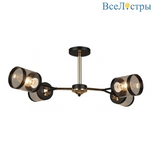 Люстра на штанге IMEX MD.3592-4-S-BK+FGD