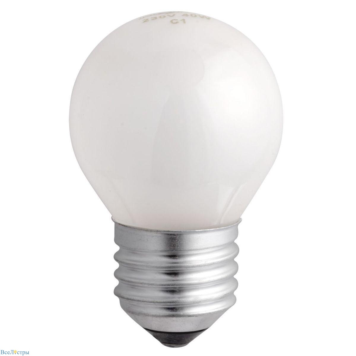 лампа накаливания jazzway e27 40w 2700k матовая 3320300