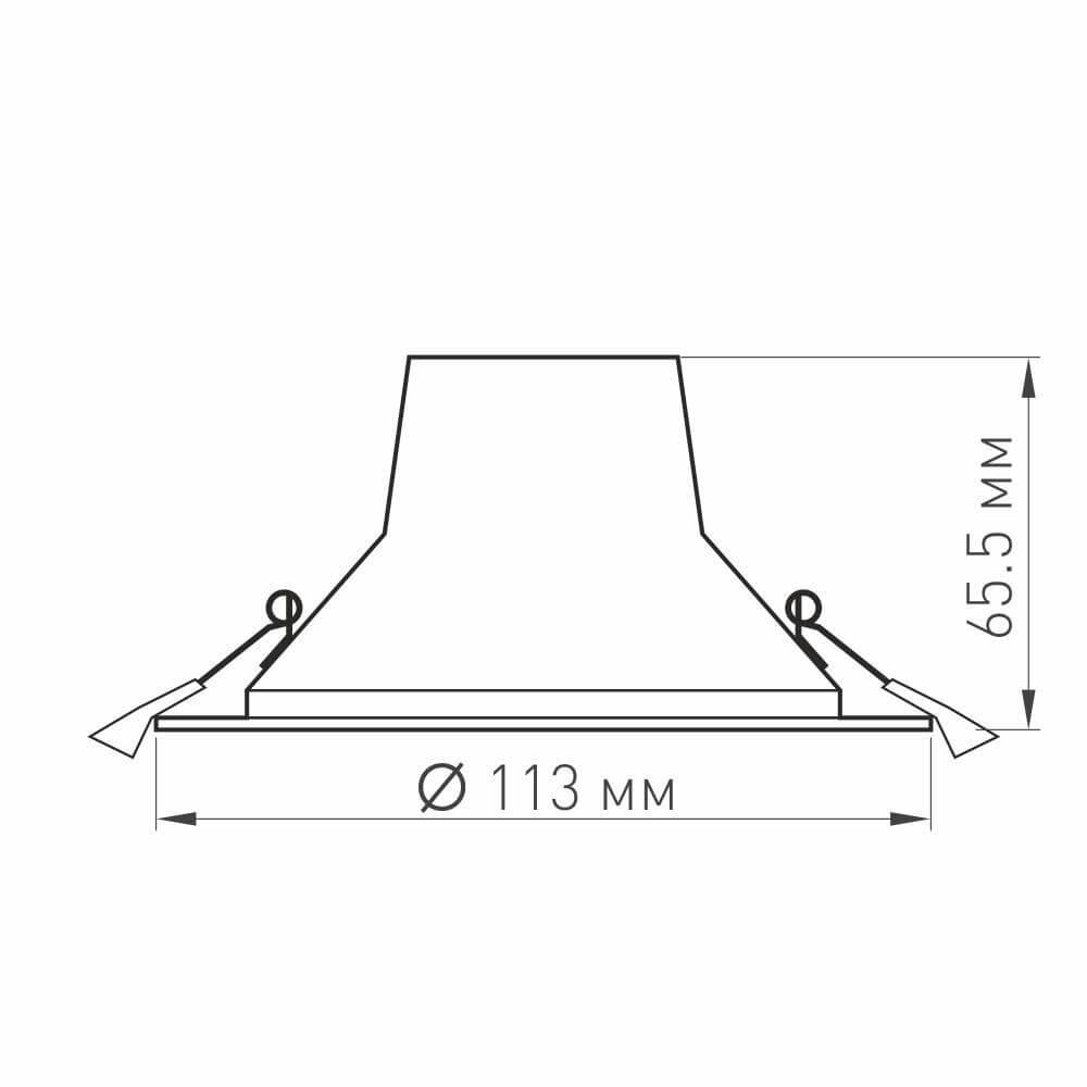 встраиваемый светодиодный светильник arlight ltd-legend-r115-10w white6000 027315