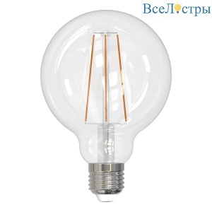 Лампа светодиодная филаментная Uniel E27 15W 3000K прозрачная LED-G95-15W/3000K/E27/CL PLS02WH UL-00004864