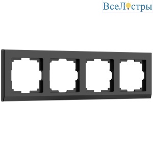 Рамка Werkel Stark на 4 поста черный W0041808 4690389161919