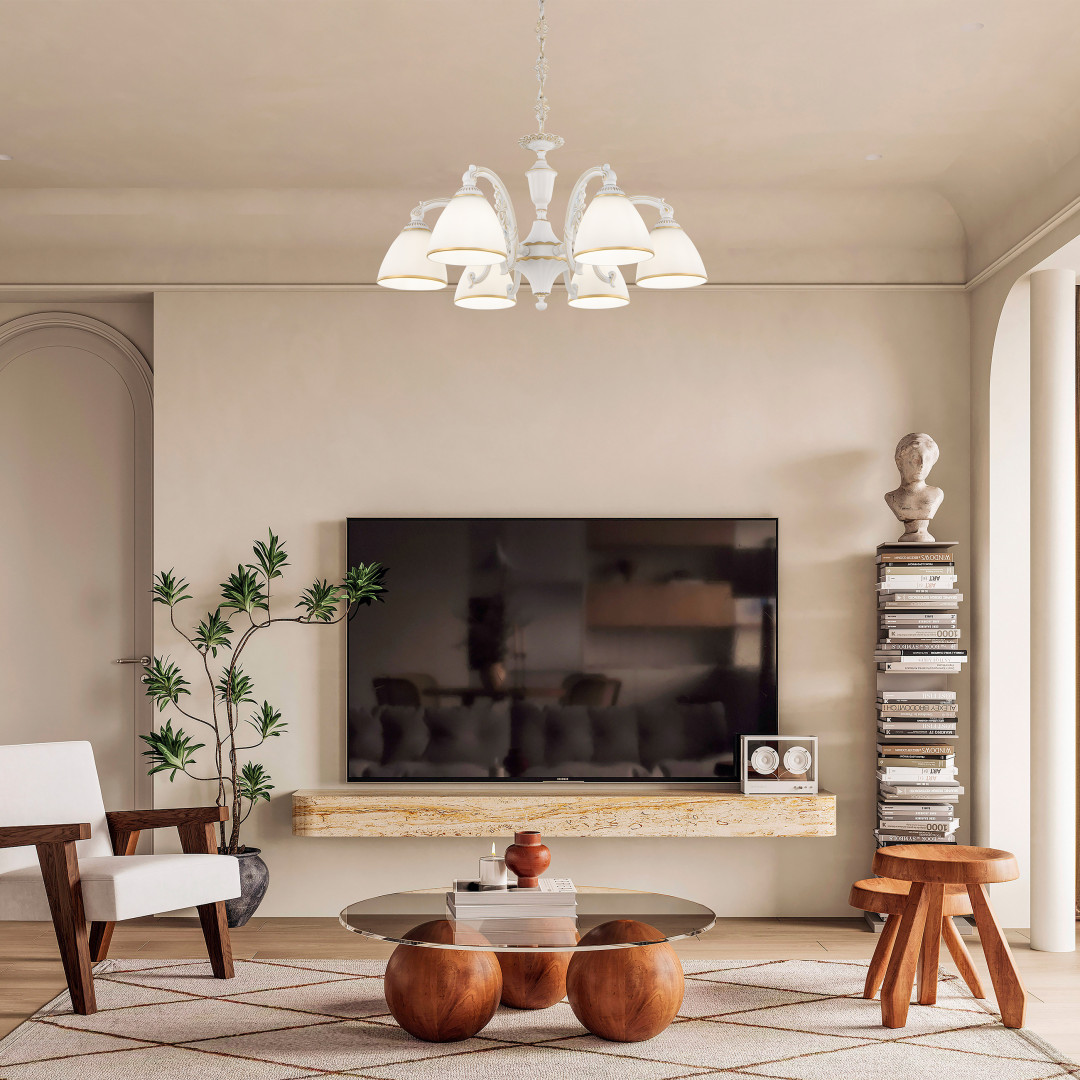 подвесная люстра arte milano 347837/6 wt+g