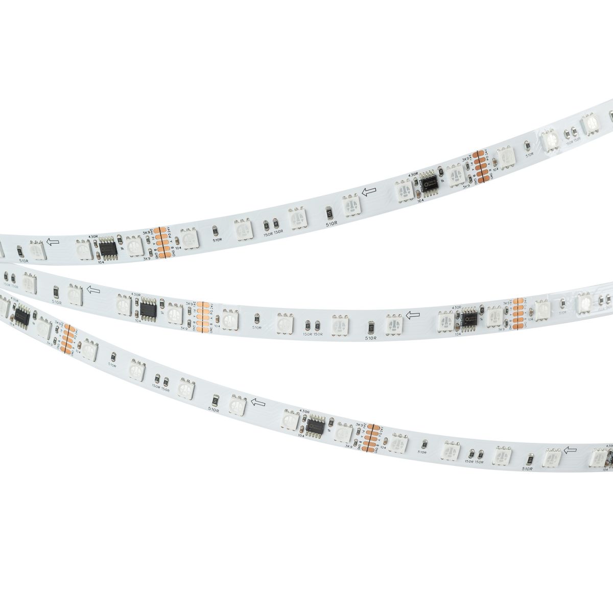 светодиодная лента arlight dmx-b60-10mm 24v rgb-px6 (14 w/m, ip20, 5m)  039183(1)