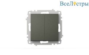 Выключатель двухклавишный ELBI Zena Vega 609-011100-202