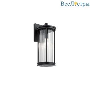 Уличный настенный светильник Kichler Barras KL-BARRAS2-M-BK