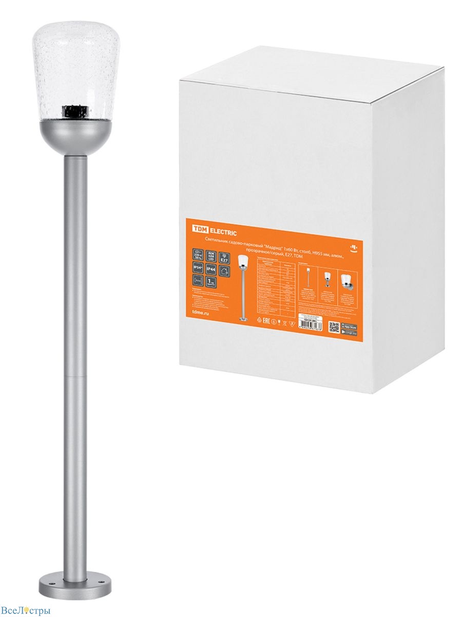 ландшафтный светильник tdm electric мадрид sq0330-2005