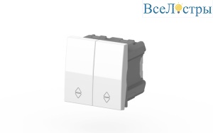 Переключатель двухклавишный проходной ELBI Moda Vox 611-040232-211