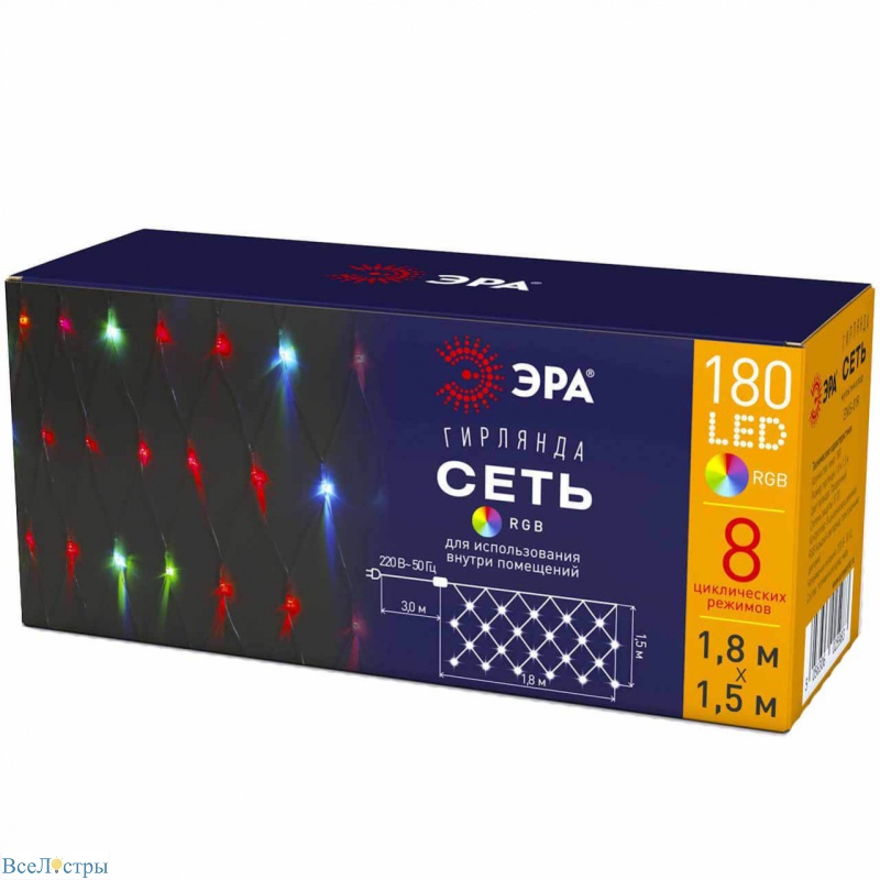 светодиодная гирлянда эра enis-01r б0041902
