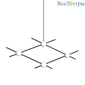 Подвесная люстра DeLight Collection Molecular MD18001067-4A black/gold