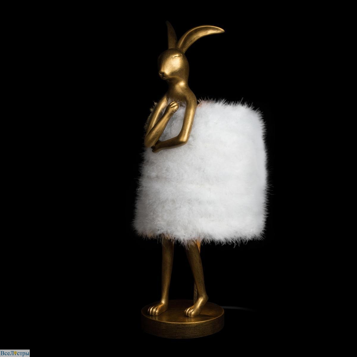настольная лампа loft it lapine 10315/b white fluff