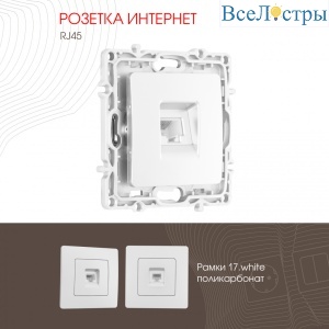 Розетка RJ45 Arte Milano 217.45-1.white